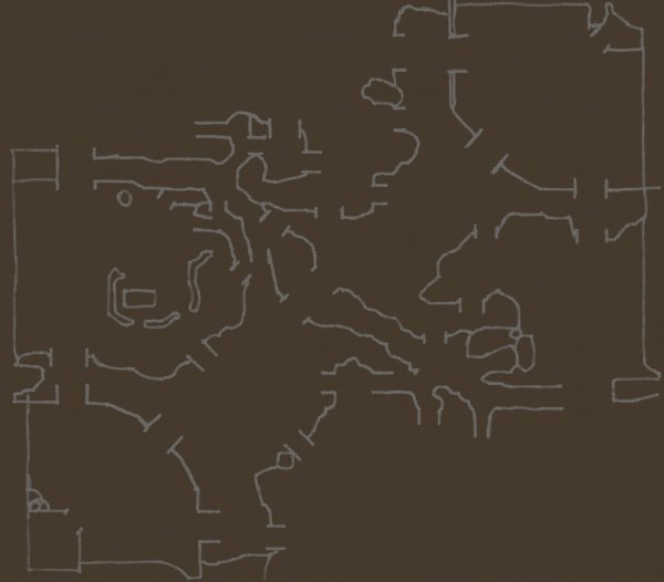 Sketch of rocks and cliffs