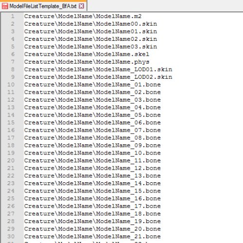 More information about "Model listfile template"