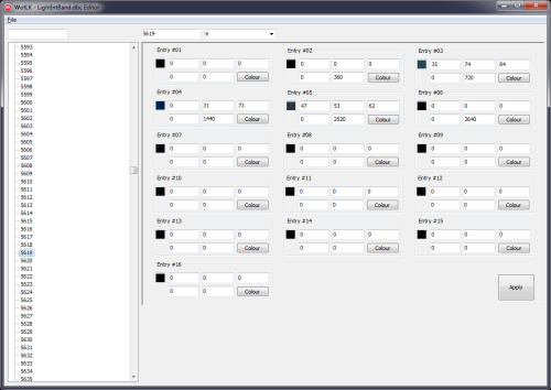 More information about "WotLK (3.3.5a) LightIntBand.dbc Editor"