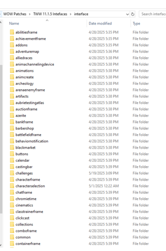 More information about "TWW 11.1.5 /Interface/ folder"
